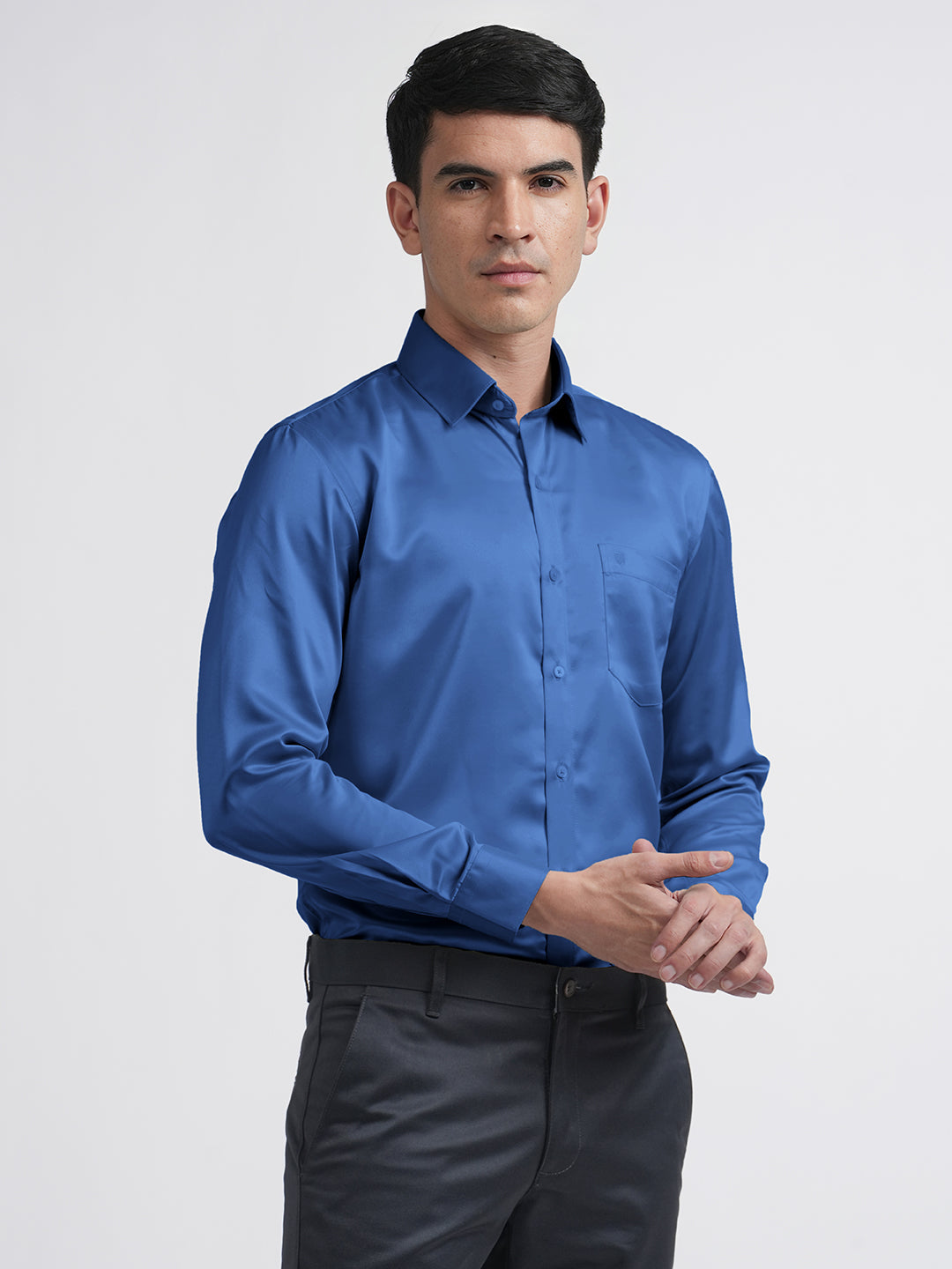 Blue Satin Premium Shirt