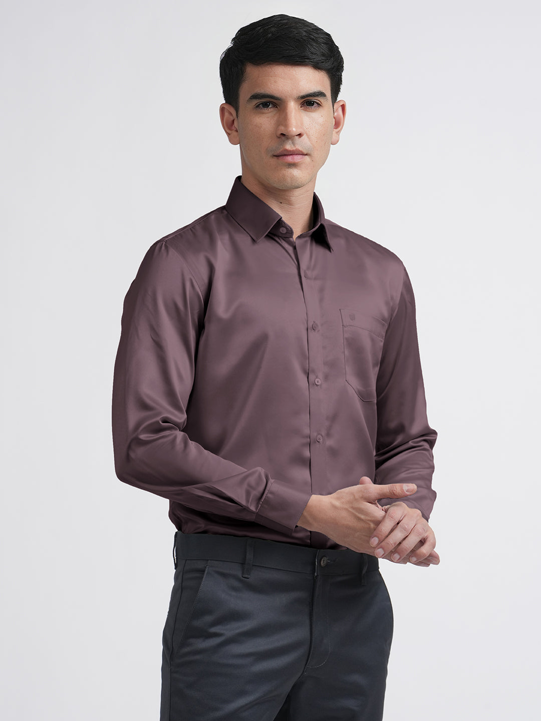 Pastel Purple Satin Premium Shirt