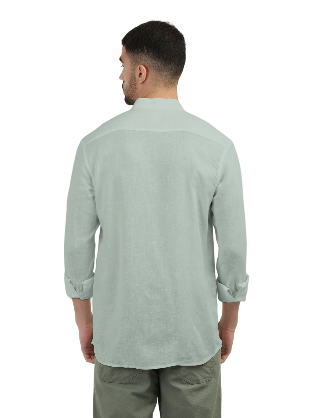 Apple Green Solid Casual Shirt