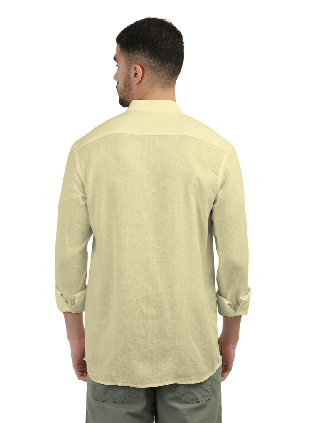 Butter Yellow Solid Casual Shirt