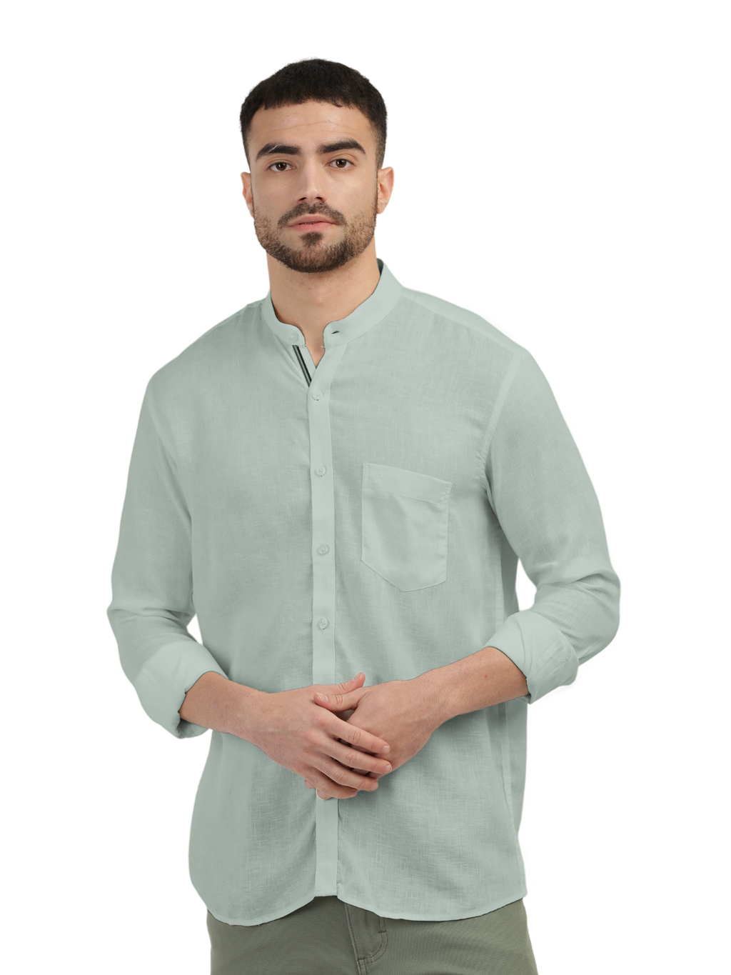 Apple Green Solid Casual Shirt