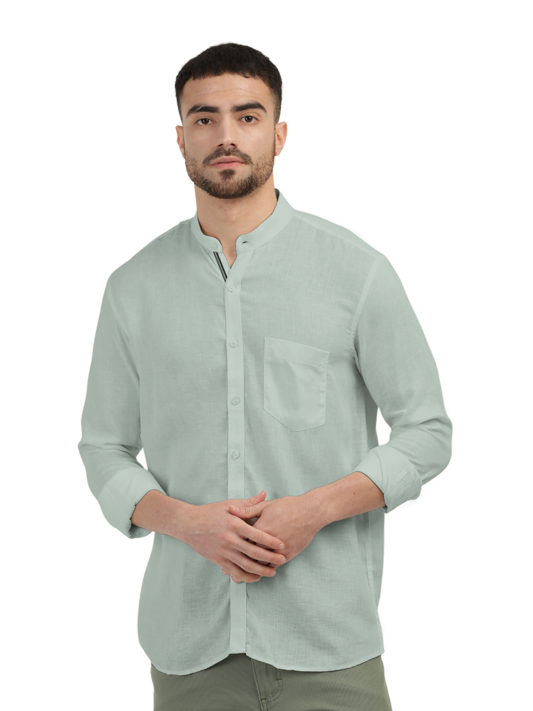 Apple Green Solid Casual Shirt