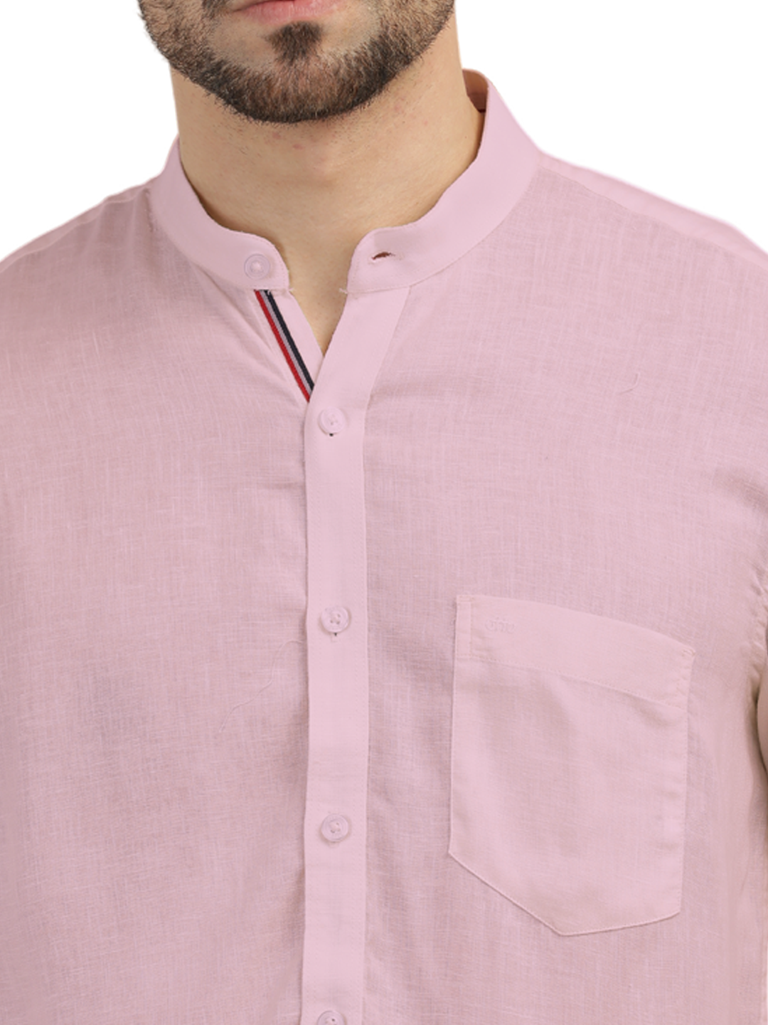 Baby Pink Solid Casual Shirt
