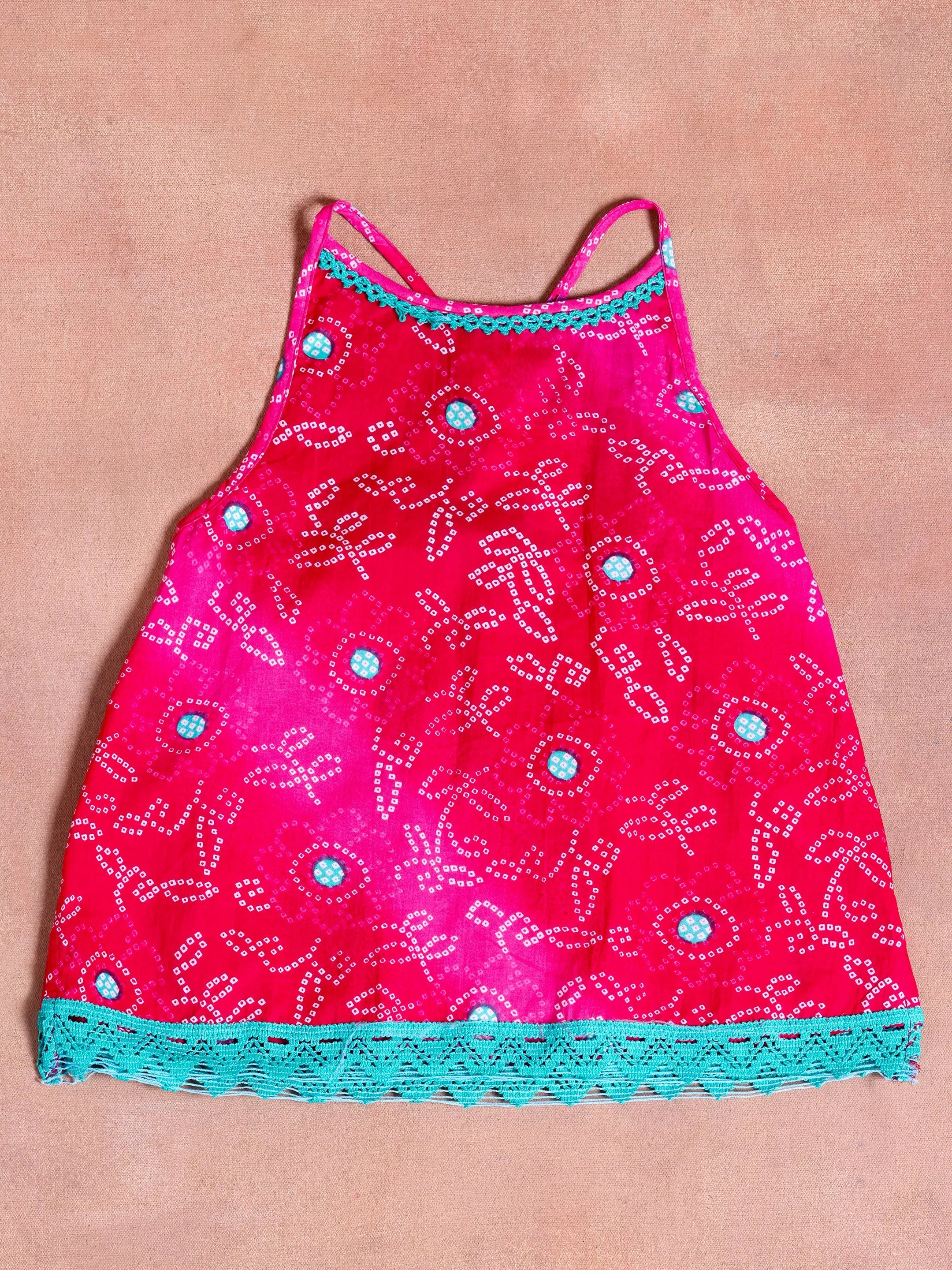 Kids Pink Printed Cotton Co-Ords