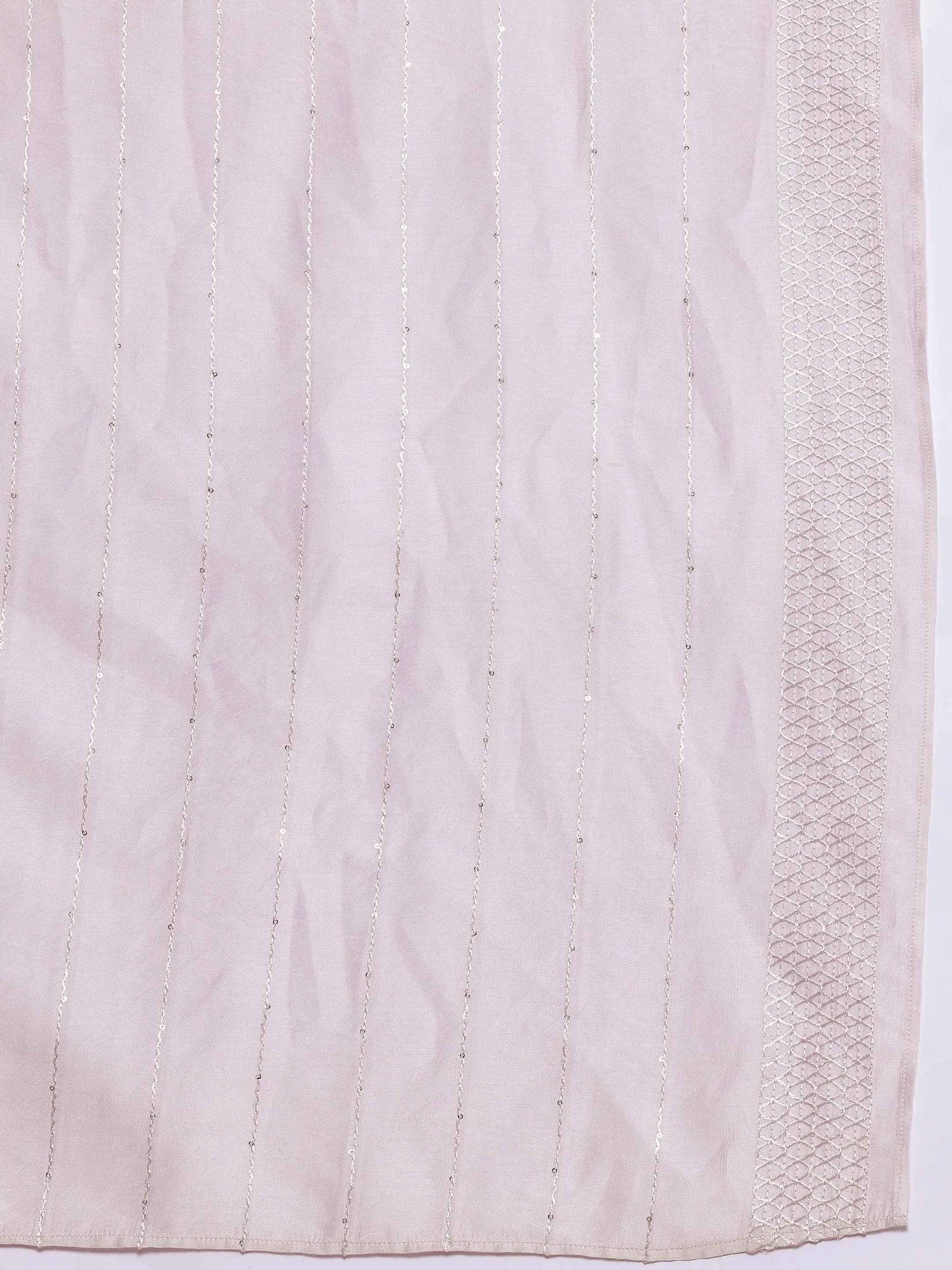 Pink Self Design Silk Blend Straight Suit With Dupatta