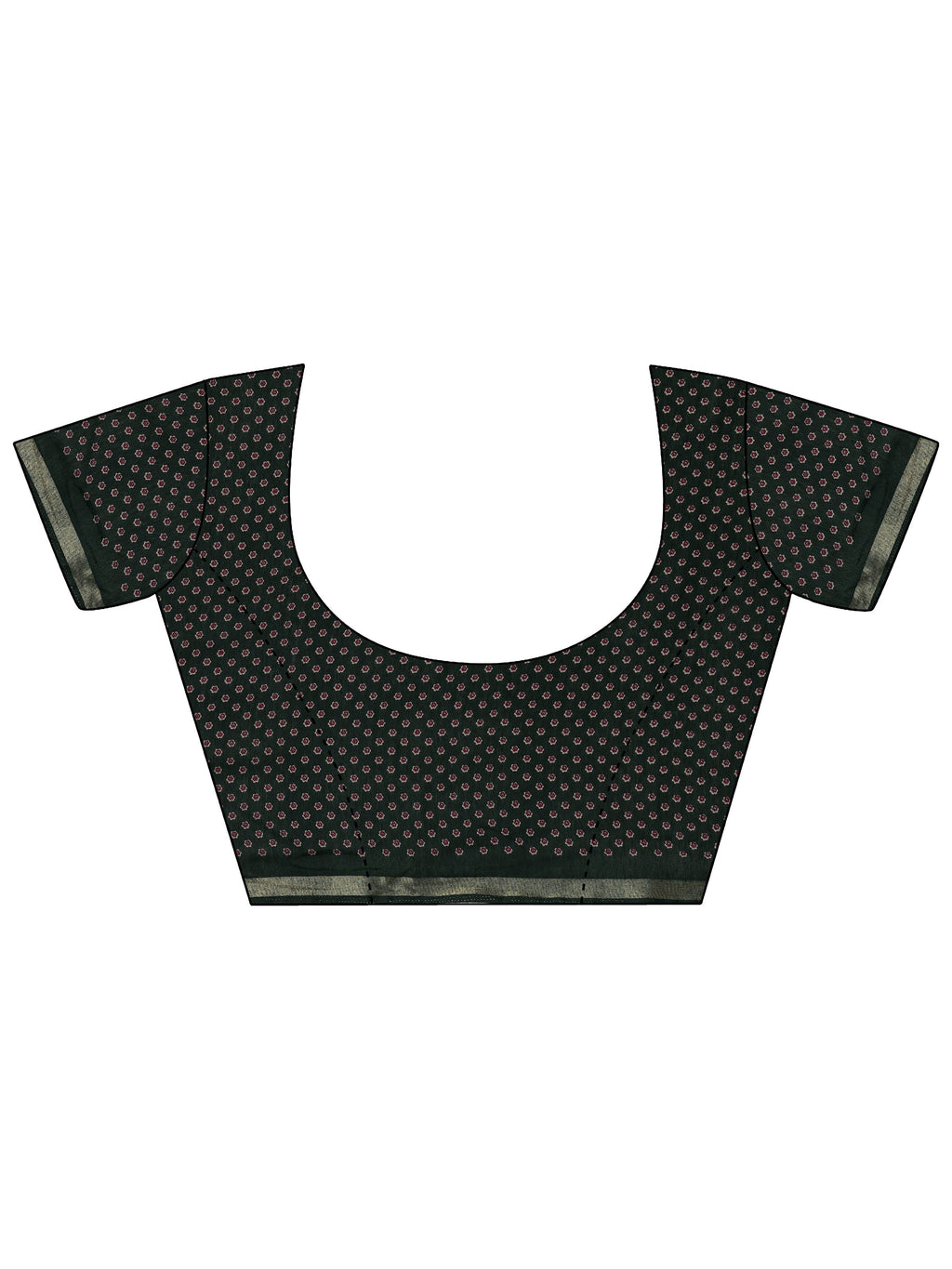 Maroon Printed Silk Blend Saree With Unstitched Blouse Piece