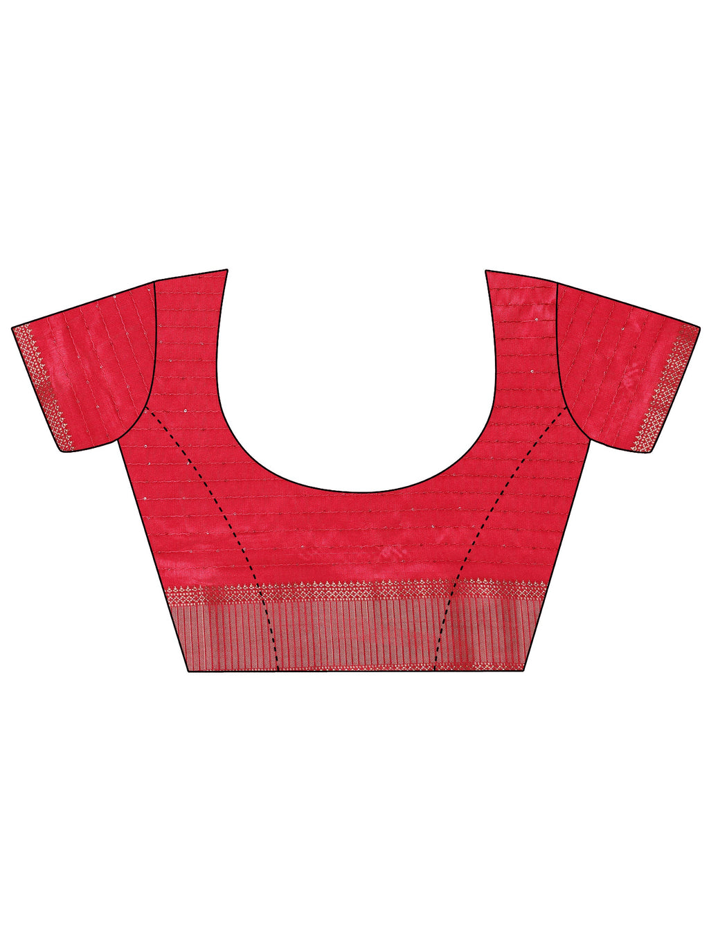 Pink Printed Silk Blend Saree With Unstitched Blouse Piece