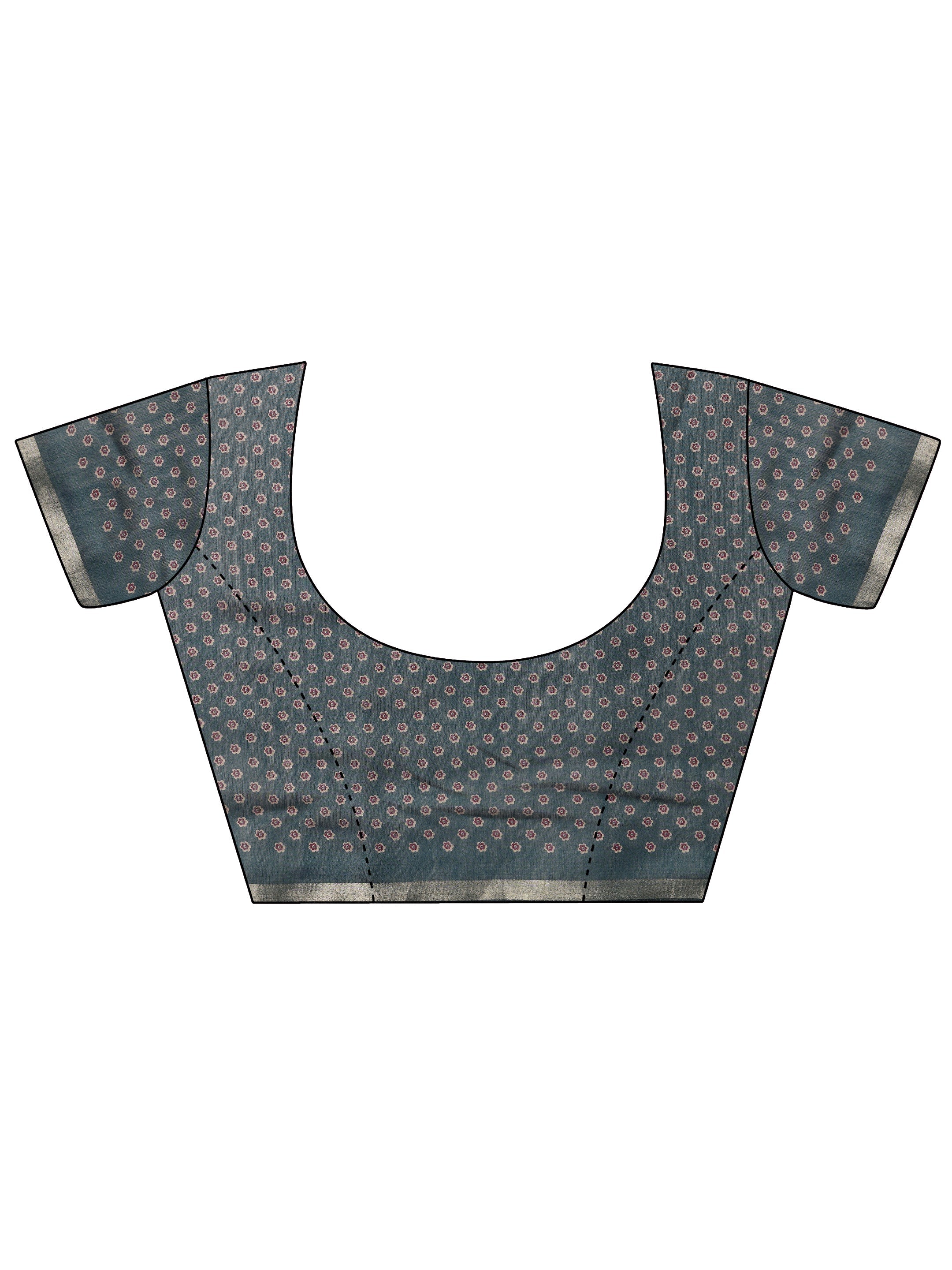 Burgundy Solid Cotton Blend Saree With Unstitched Blouse Piece