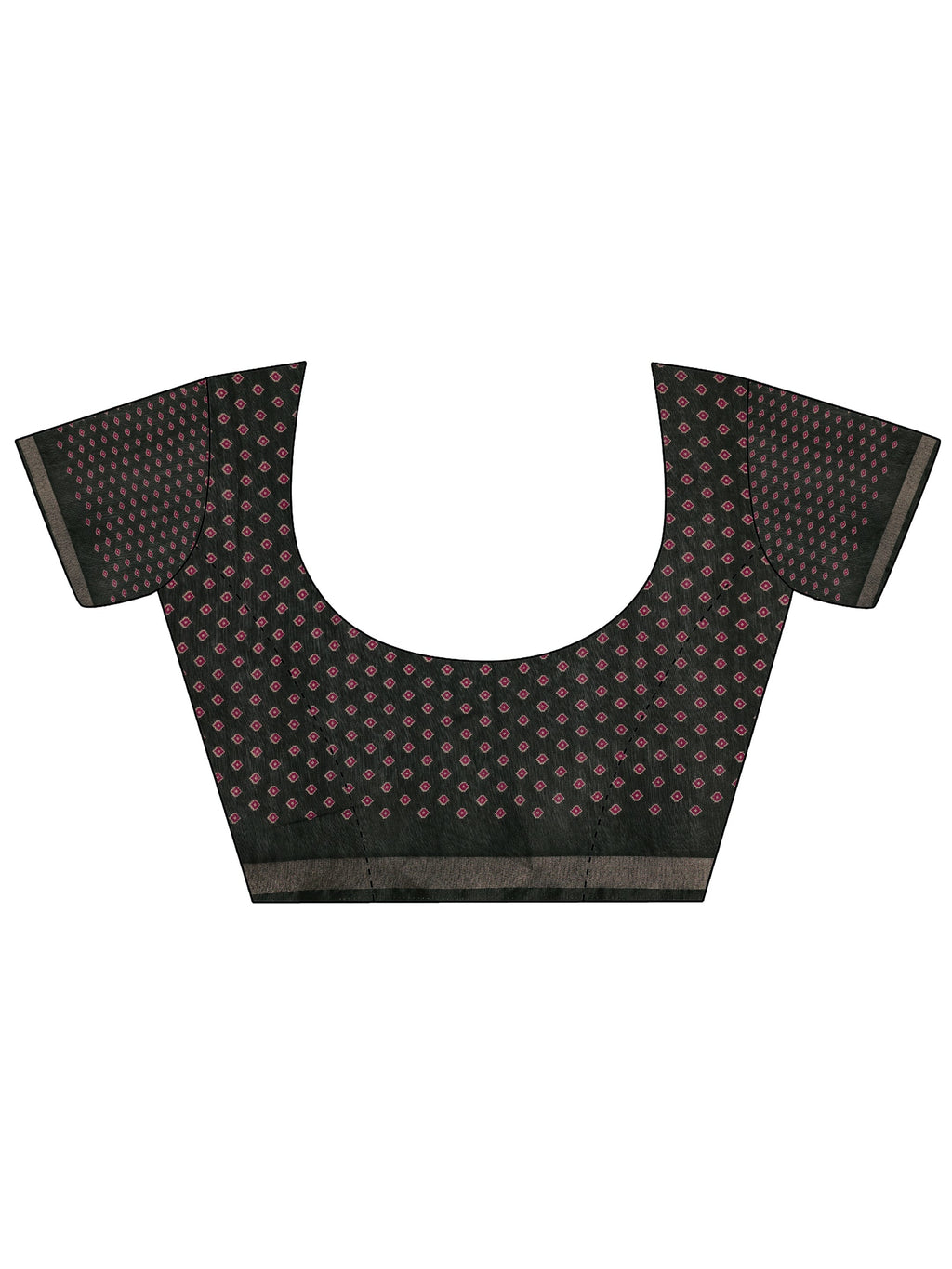 Beige Printed Cotton Saree With Unstitched Blouse Piece