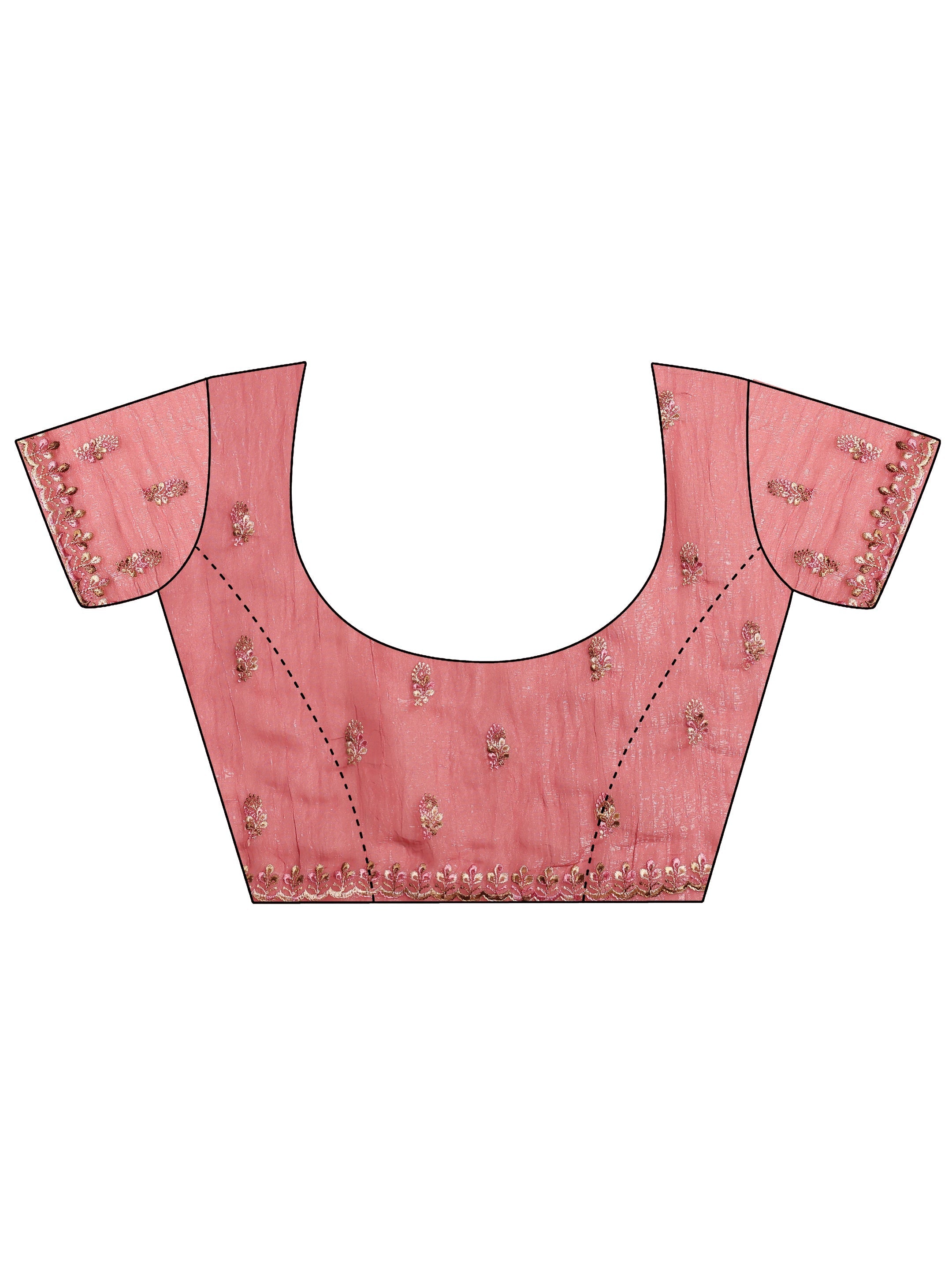 Green Embroidered Silk blend Saree With Unstitched Blouse Piece