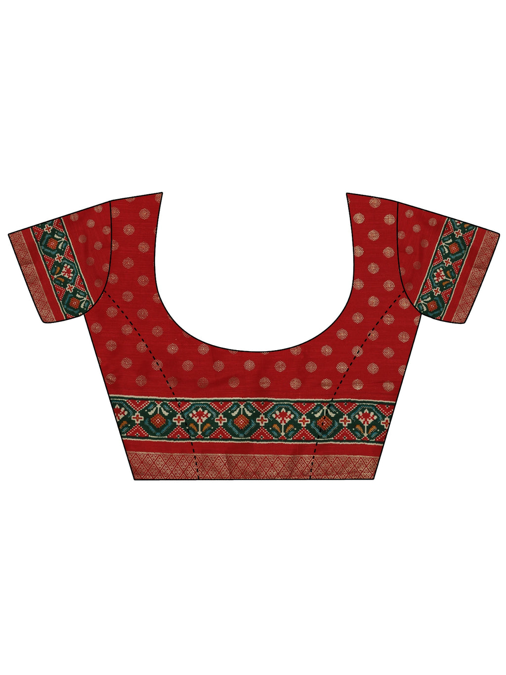 Olive Embellished Silk Blend Saree With Unstitched Blouse Piece