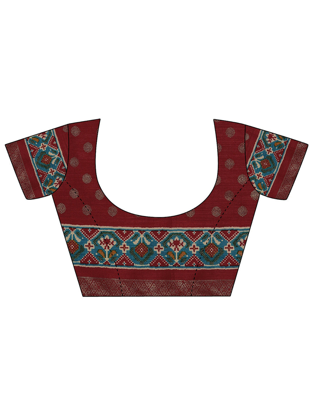 Navy Blue Embellished Silk Blend Saree With Unstitched Blouse Piece