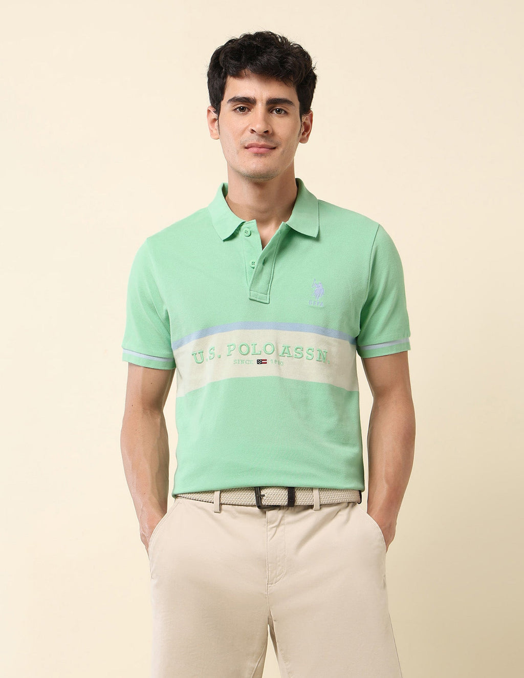 Brand Embroidered Summer Splash Polo Shirt