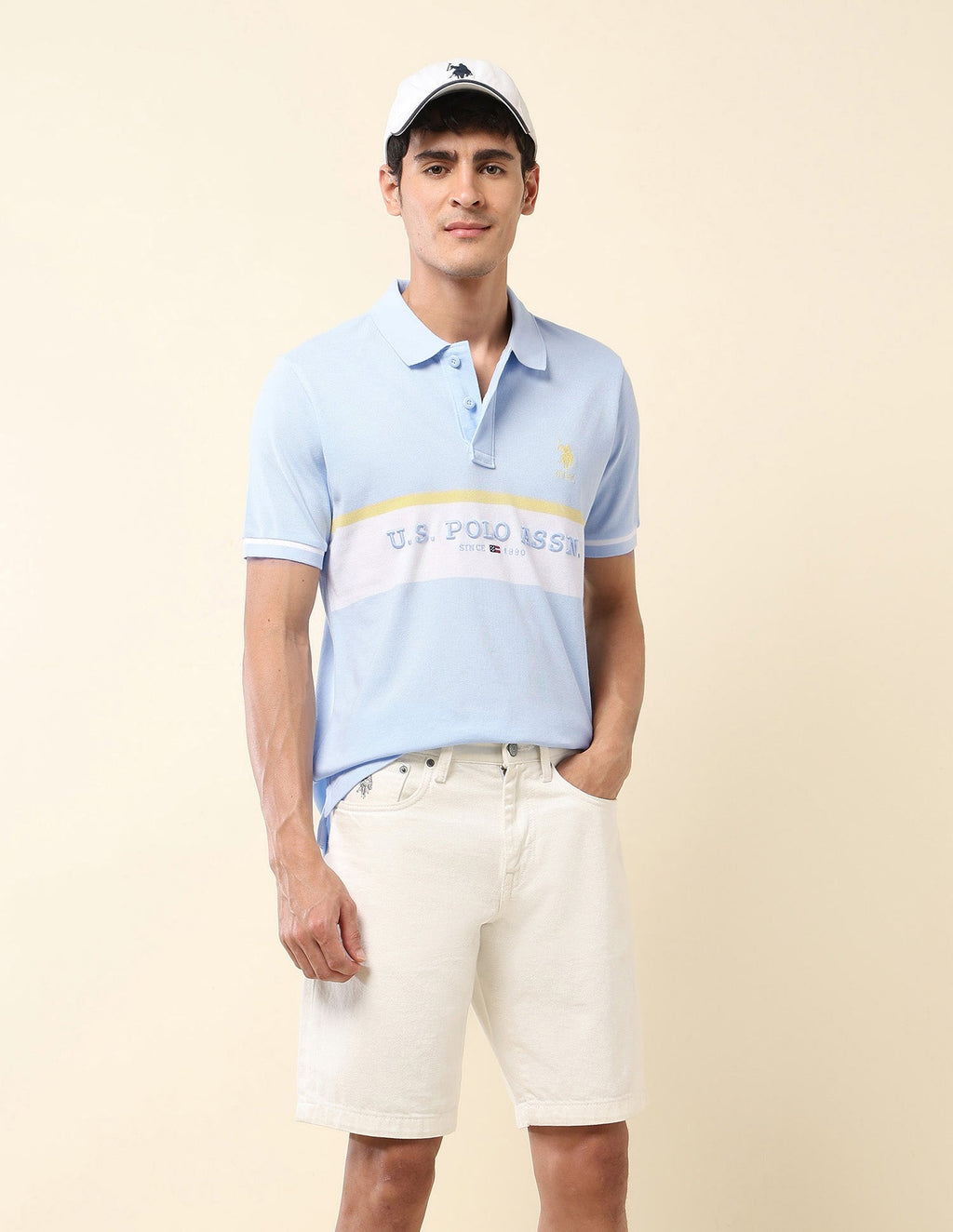 Brand Embroidered Summer Splash Polo Shirt