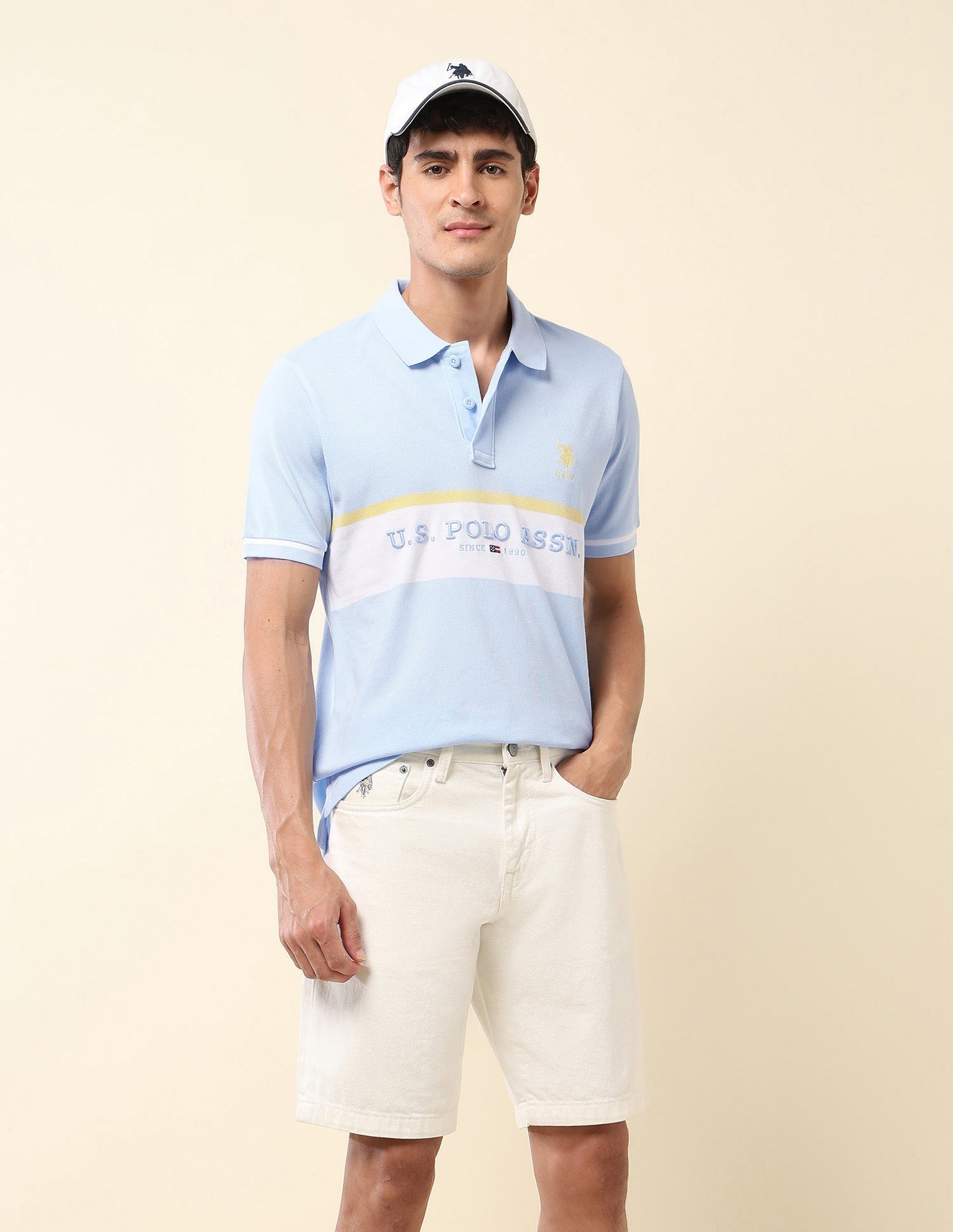 Brand Embroidered Summer Splash Polo Shirt