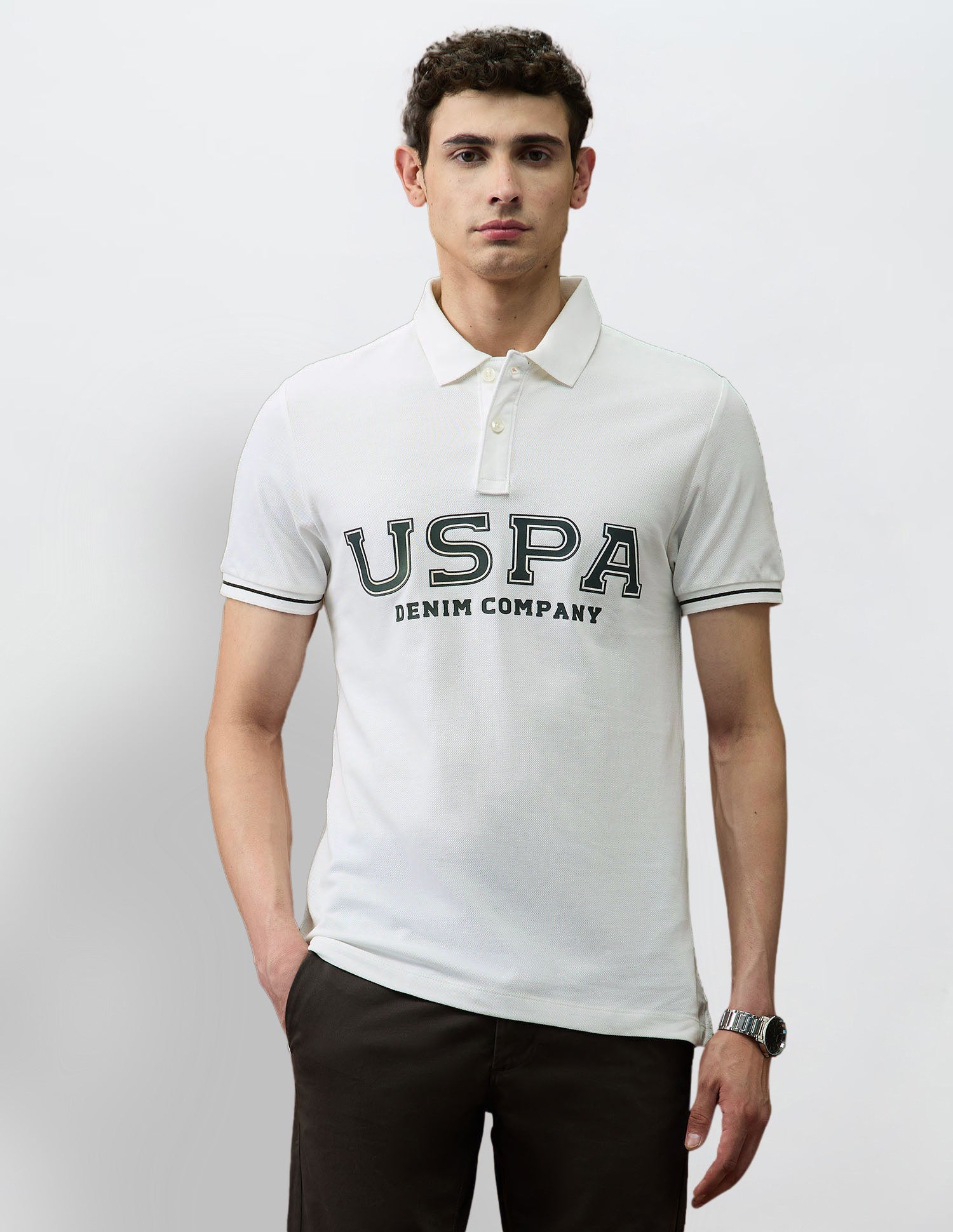 Brand Printed Varsity Theatre Polo Shirt