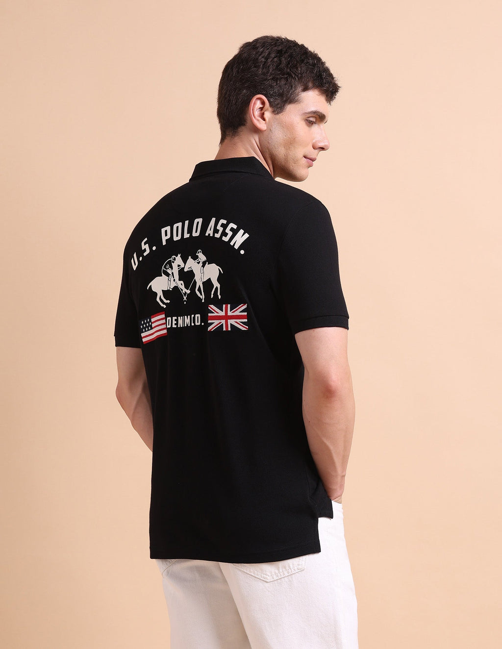 Brand Printed Muscle Fit Polo Shirt