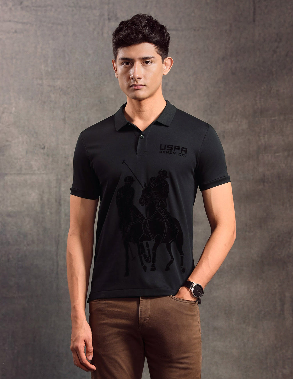 Graphic Printed Regular Fit Polo shirt