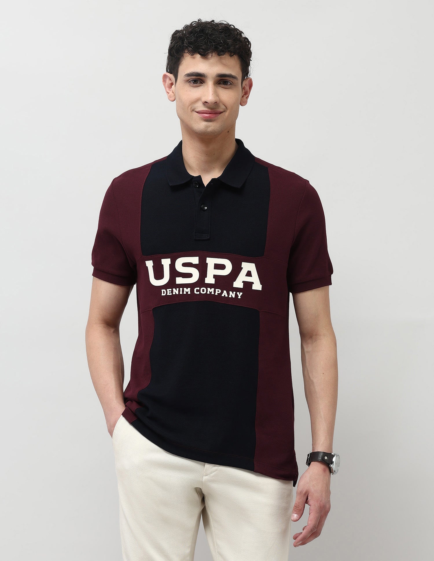 Colorblocked Regular Fit Polo Shirt