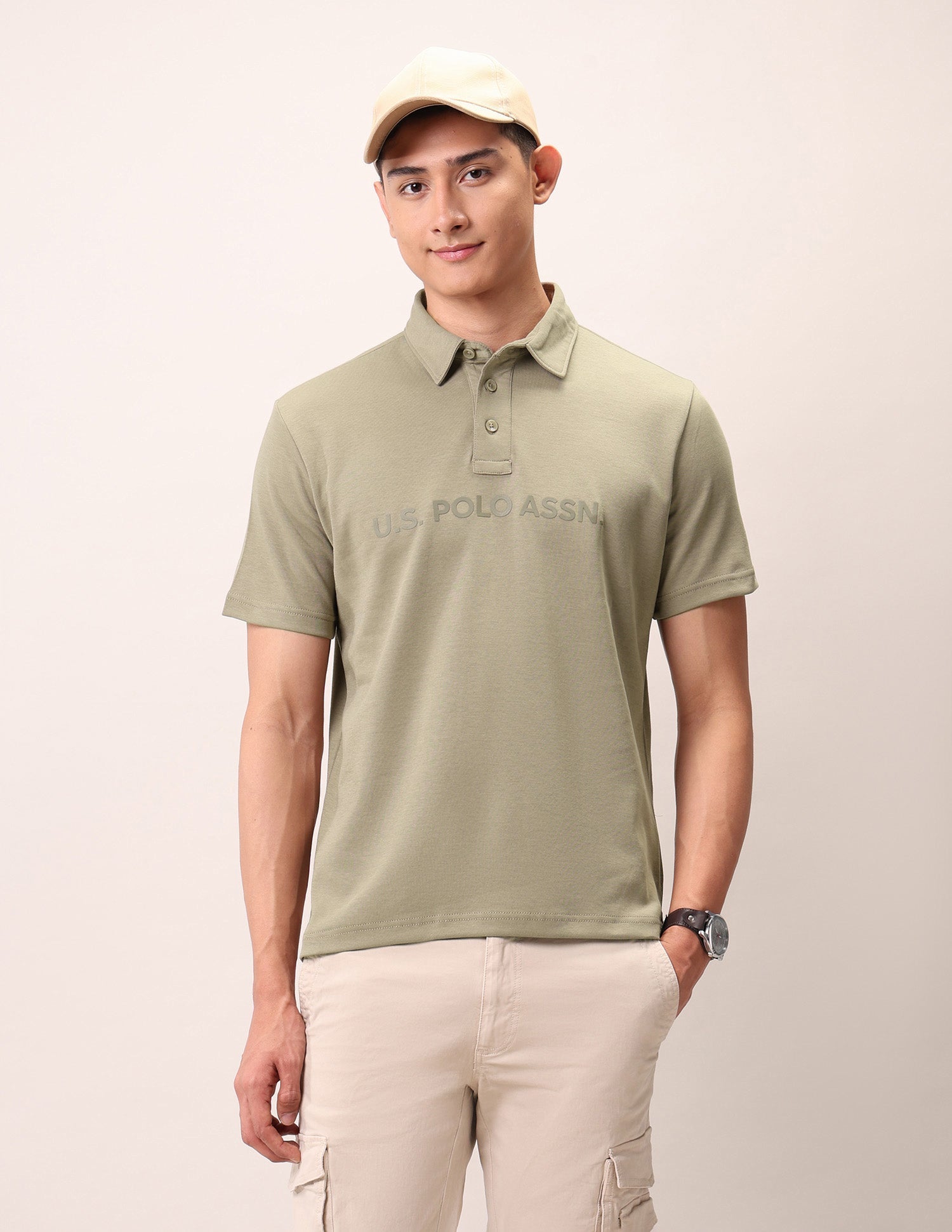 Brand Embossed Outdoor Polo Shirt