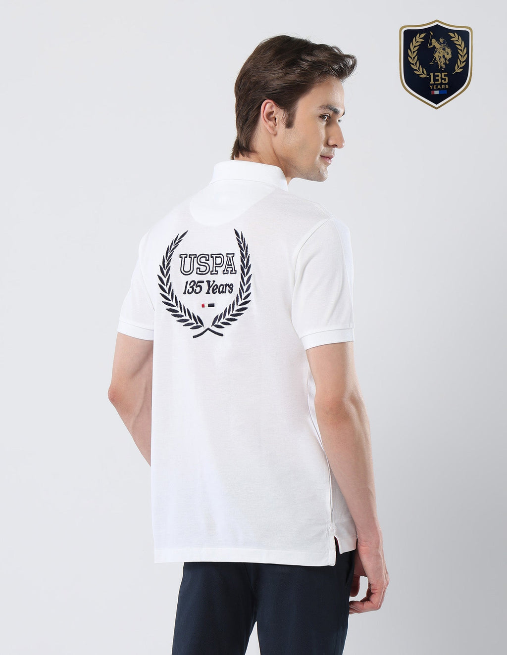 Brand Embroidered 135 Anniversary Polo Shirt