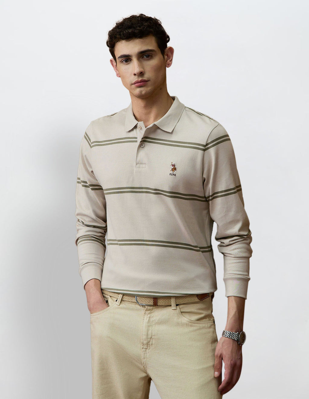 Horizontal Striped Varsity Theatre Polo Shirt