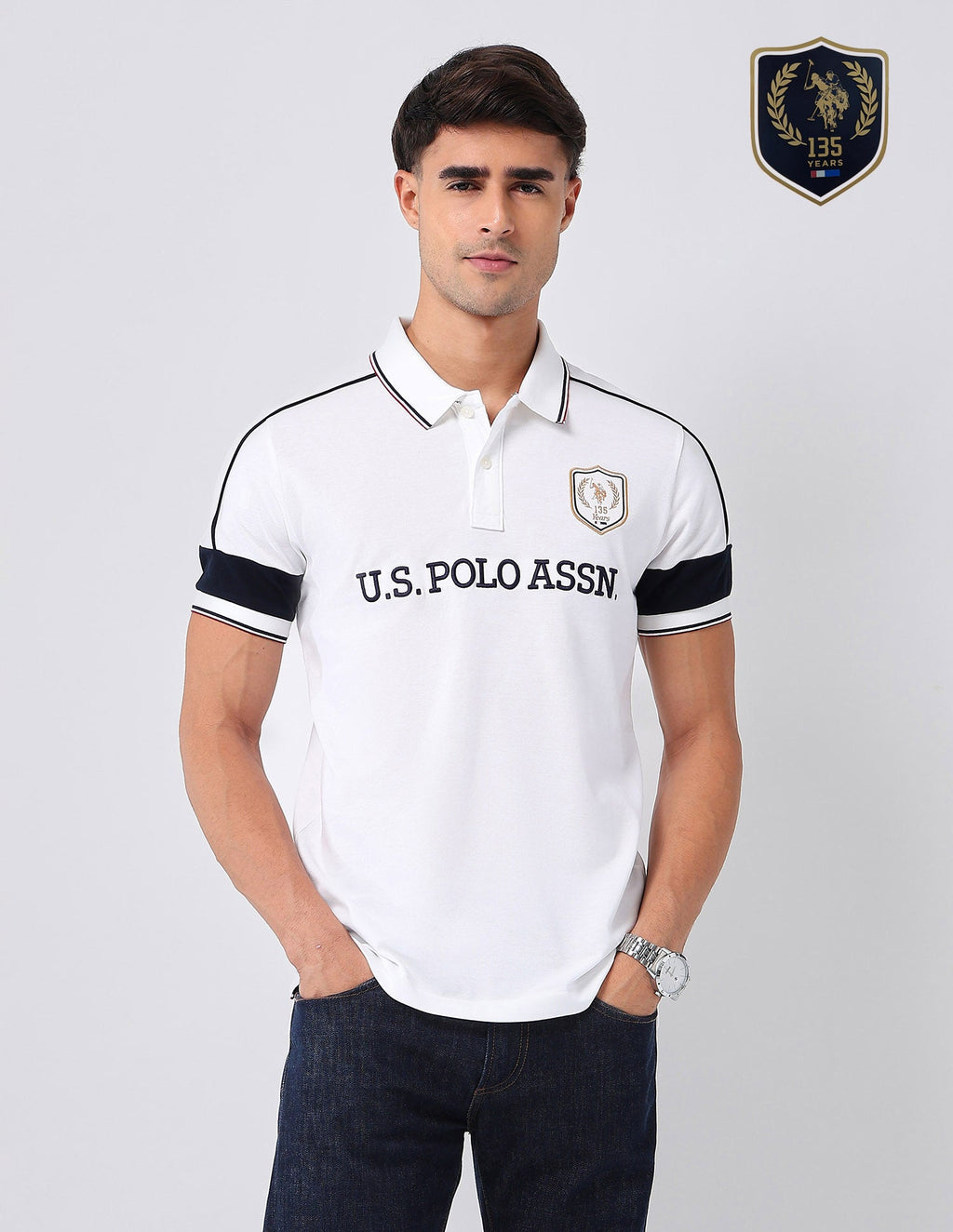 Brand Embroidered Regular Fit Polo Shirt