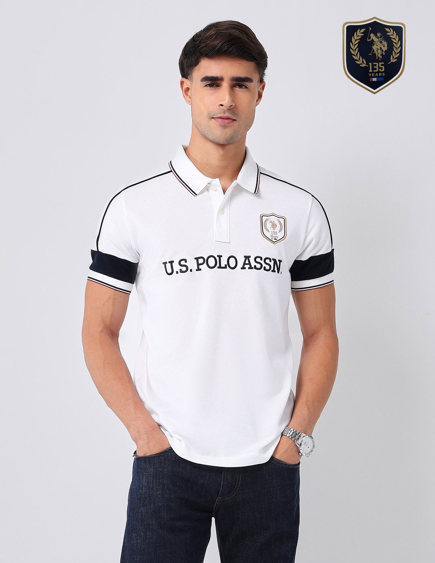 Brand Embroidered Regular Fit Polo Shirt