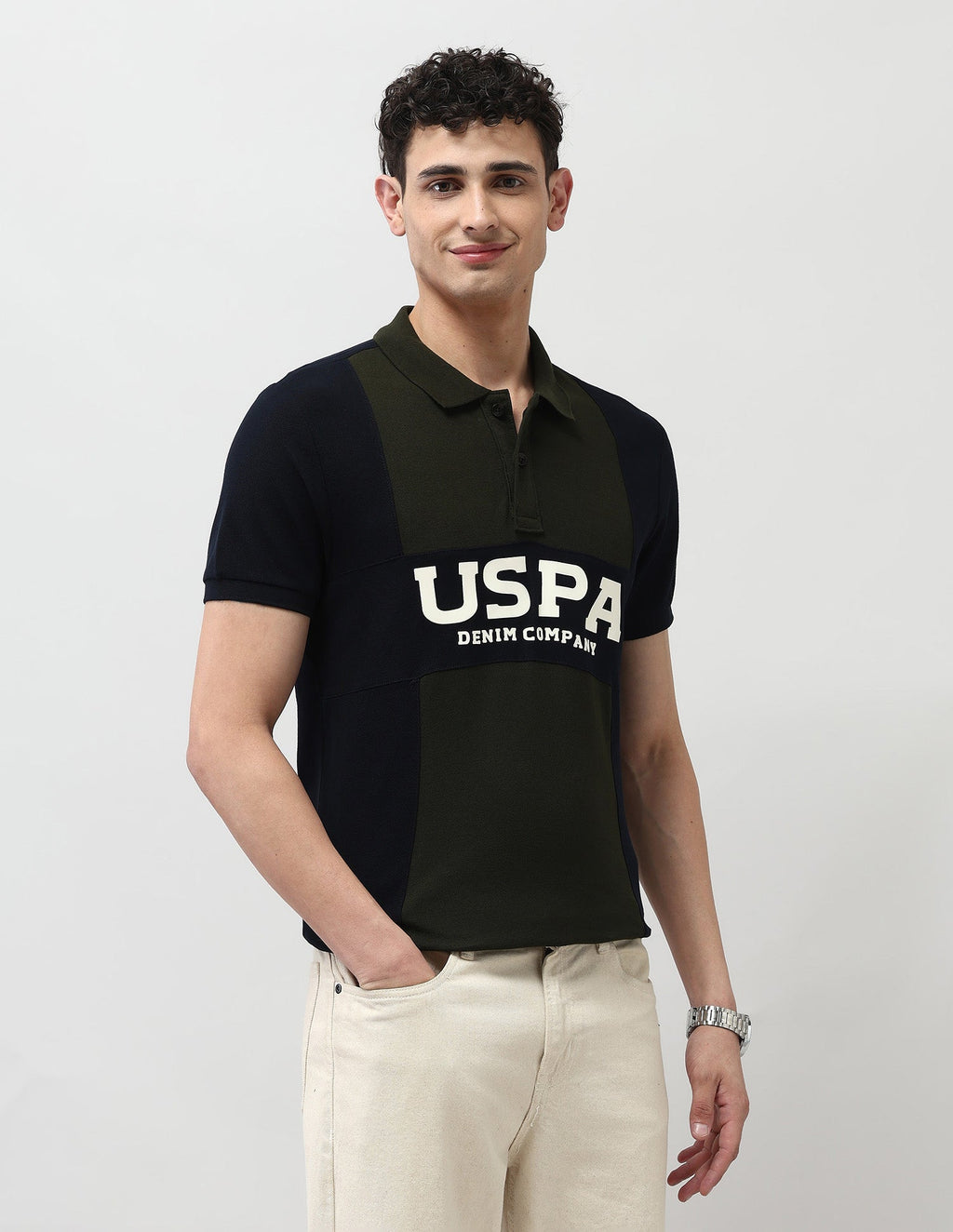 Colorblocked Regular Fit Polo Shirt