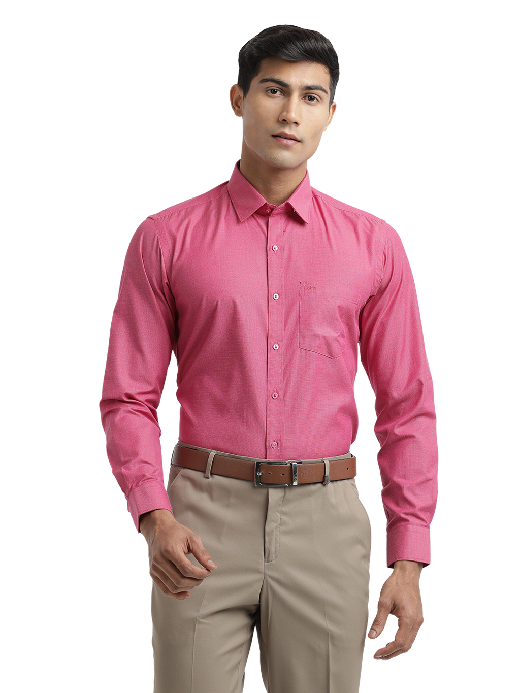 Dark Pink Fil-a-Fil Solid Shirt