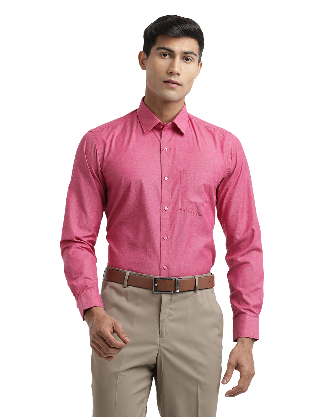 Dark Pink Fil-a-Fil Solid Shirt