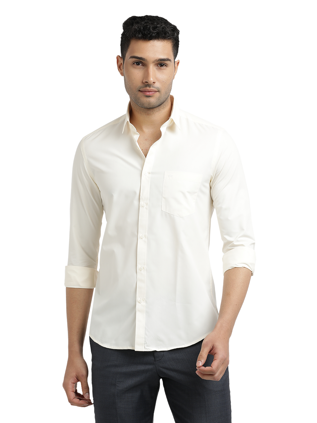 Cotton Wedding Cream Shirt