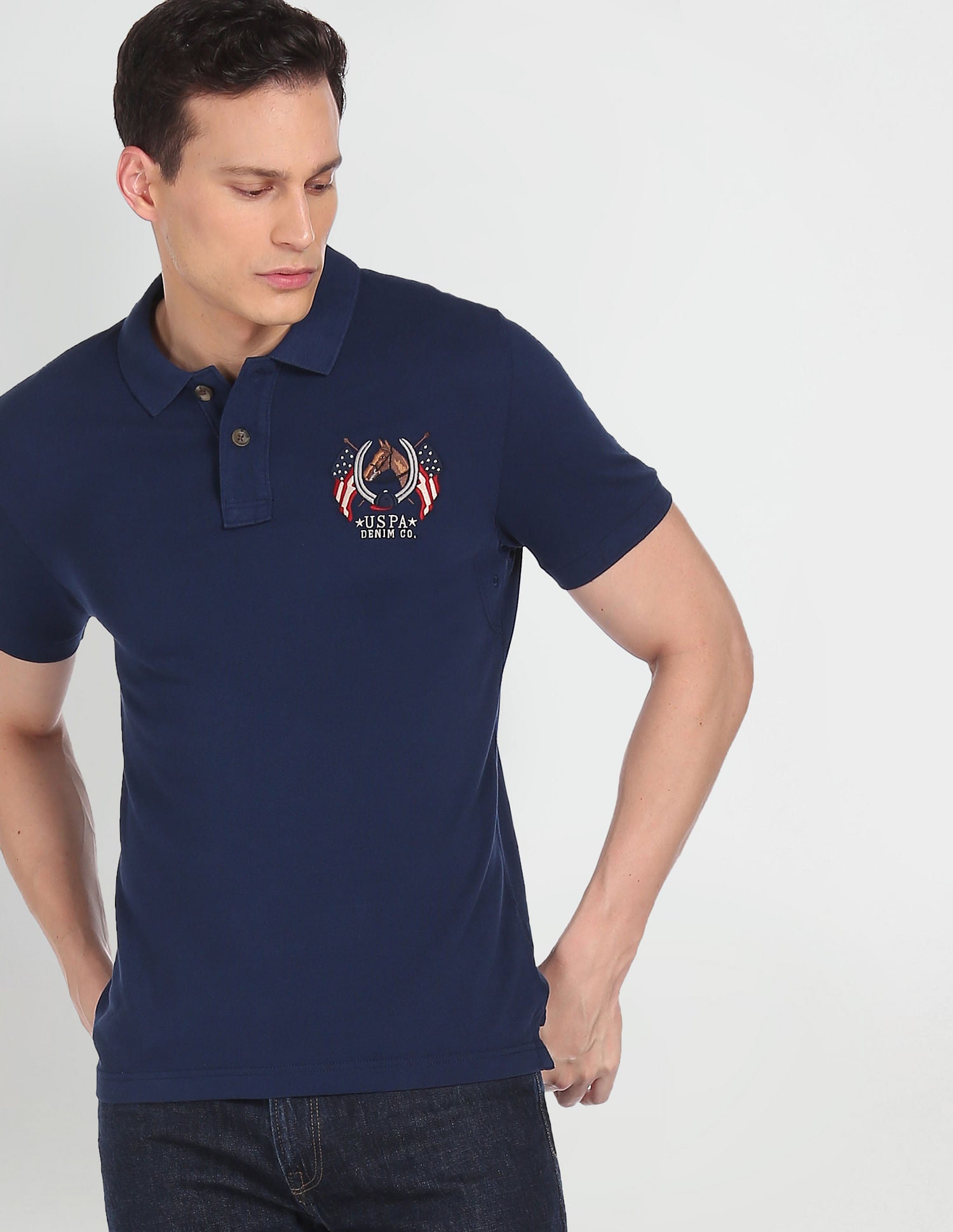 Cotton Solid Polo Shirt