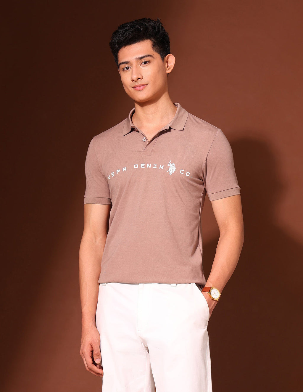 Brand Printed Work And Wander Polo Shirt