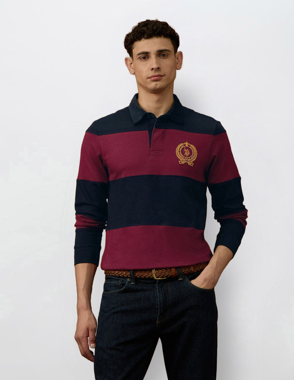 Colourblocked Varsity Polo Shirt