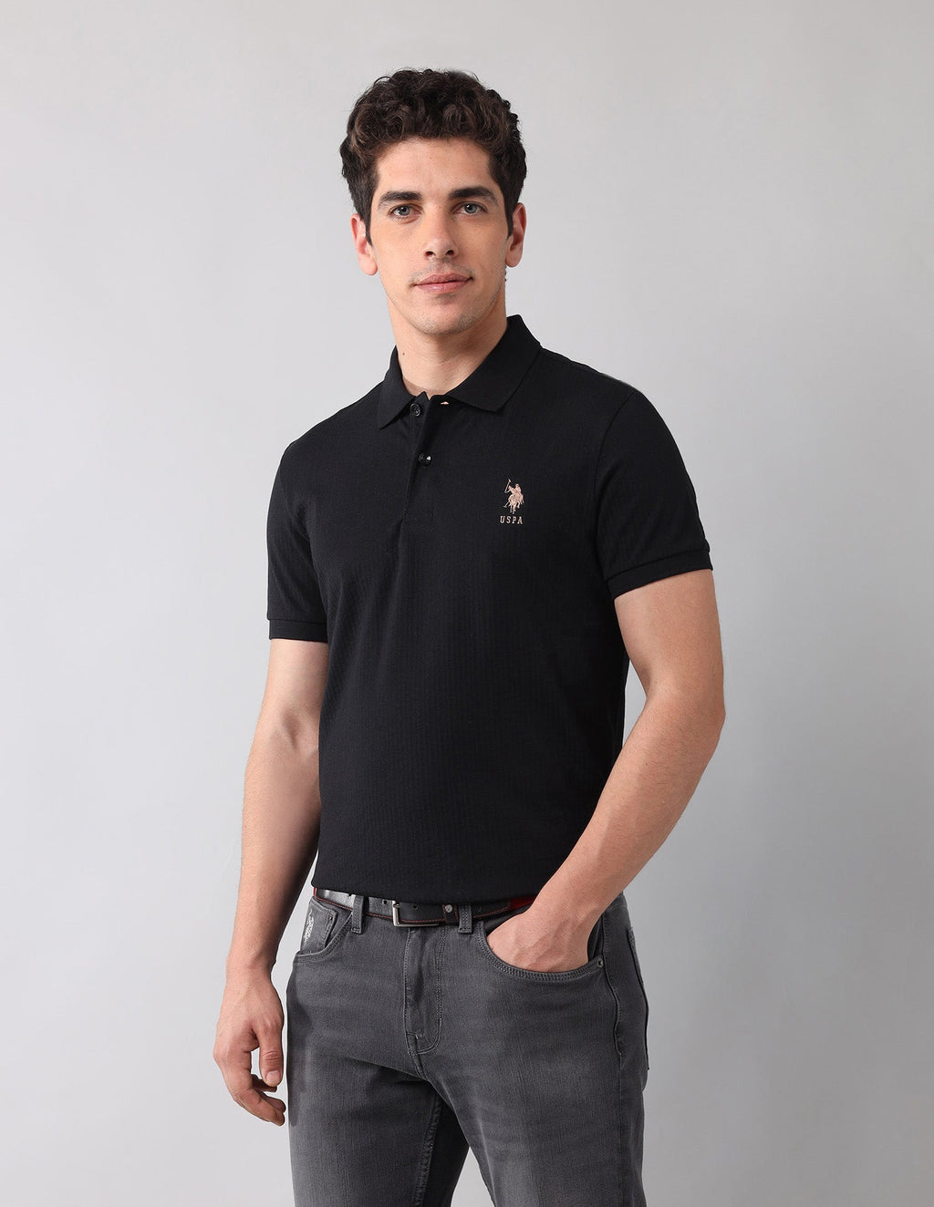 Muscle Fit Black Label Polo Shirt