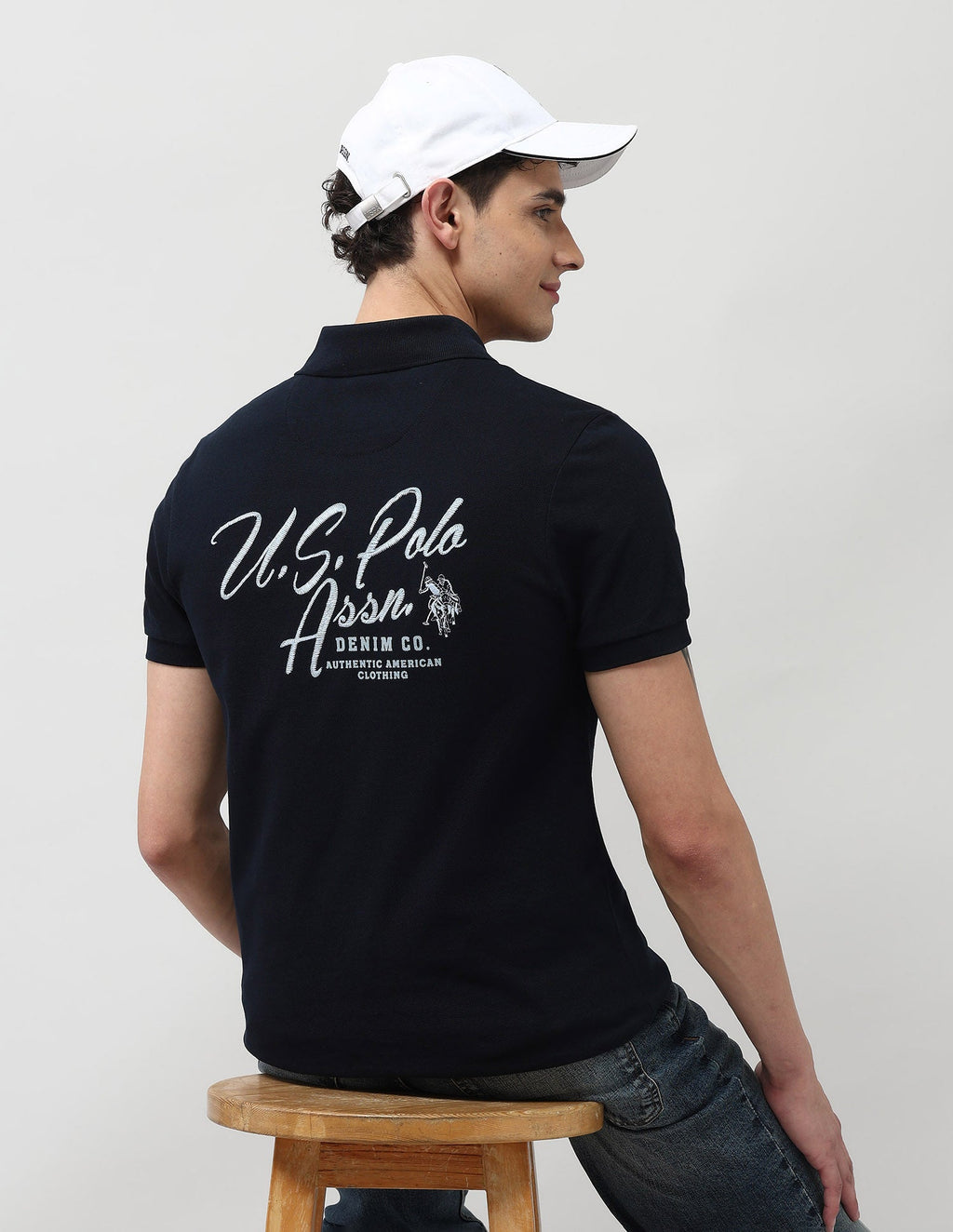 Brand Embroidered Muscle Fit Polo Shirt