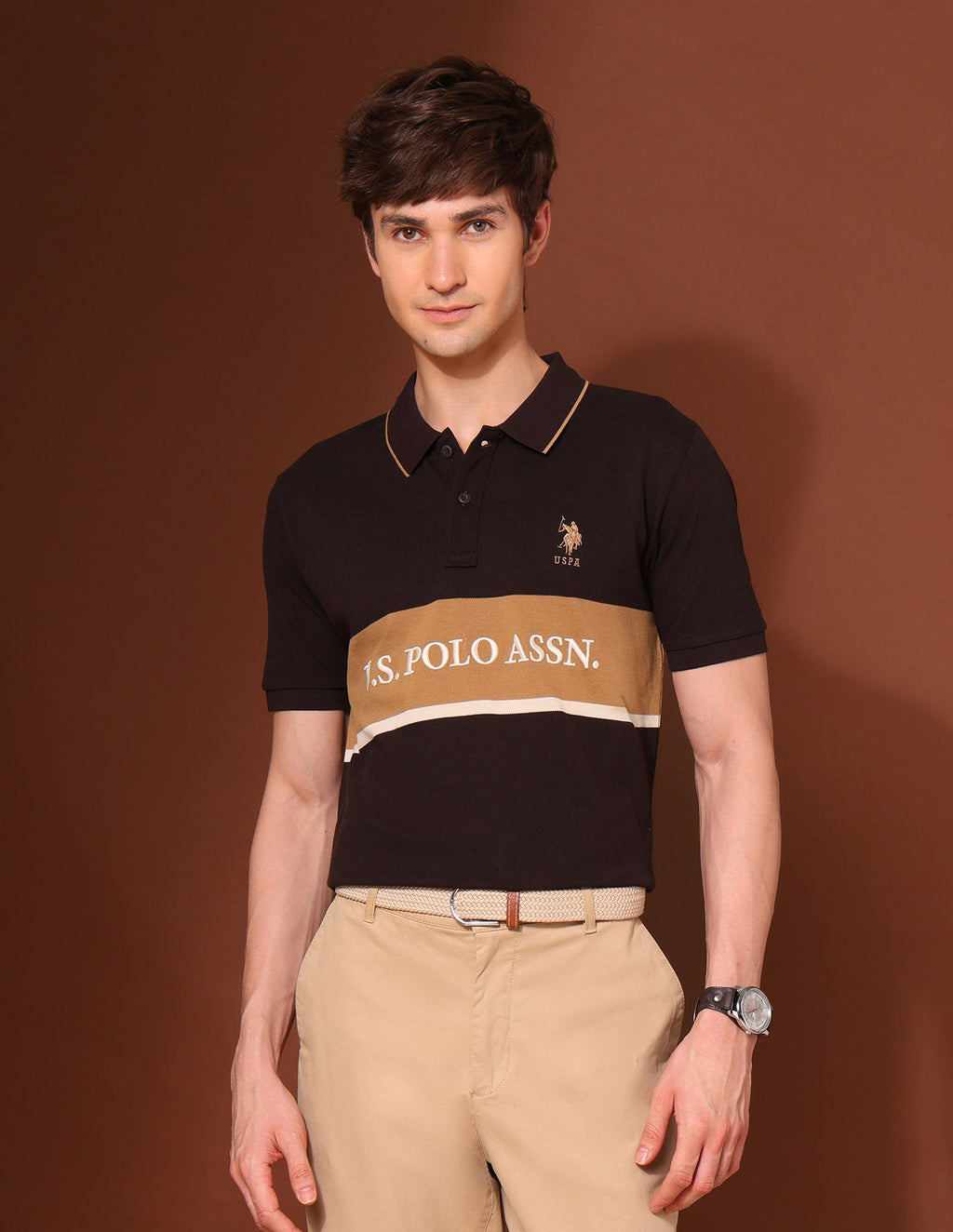 Brand Embroidered Classic Polo Shirt