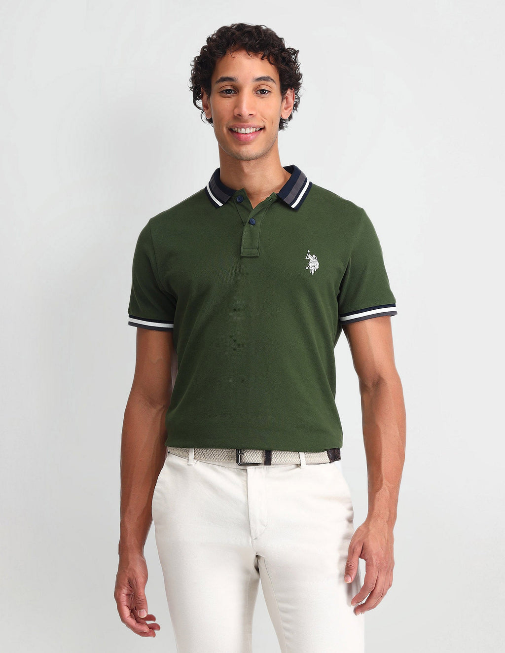 Outdoor Muscle Fit Solid Polo Shirt