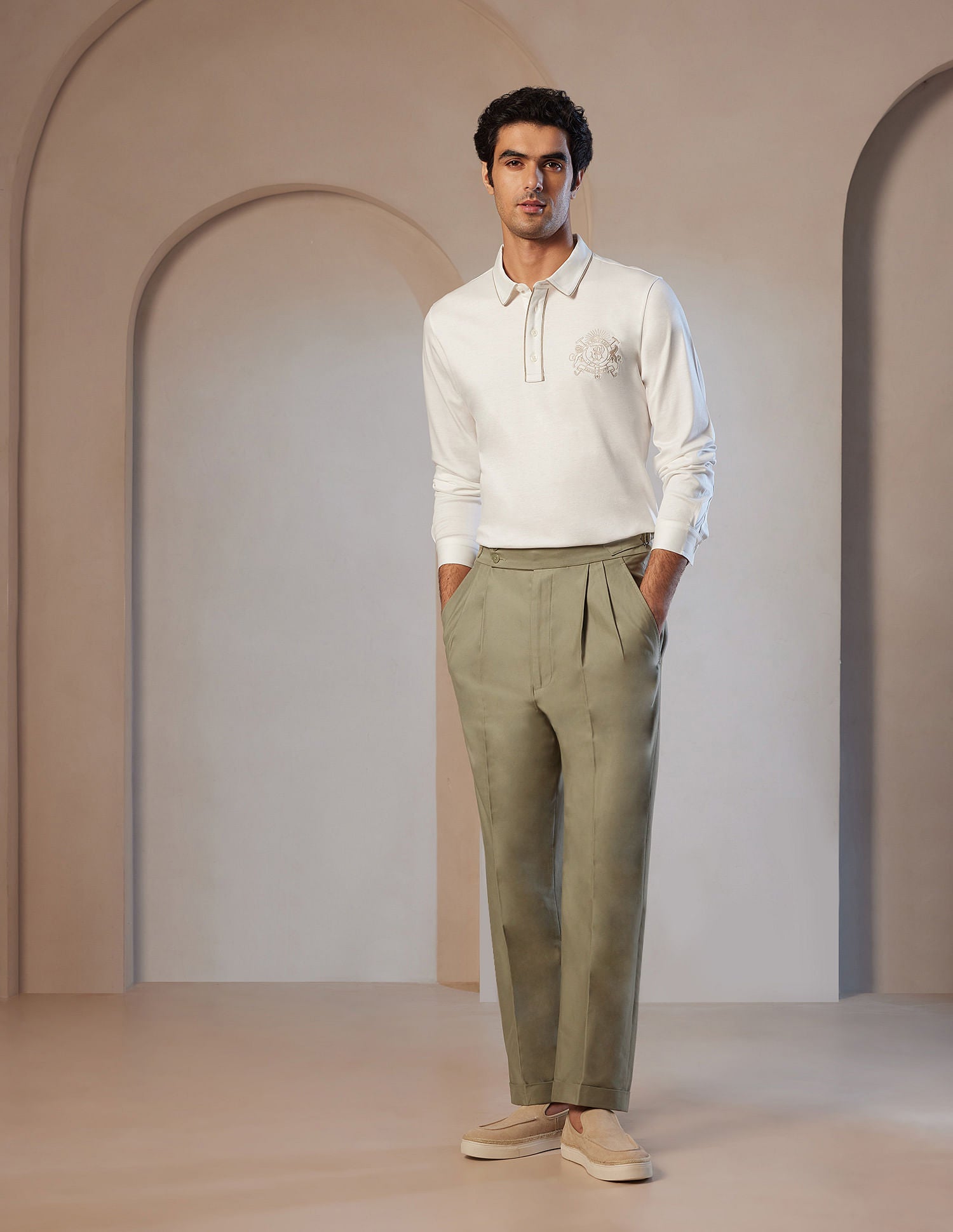 Pacho X Crest Logo Slim Fit Polo Shirt