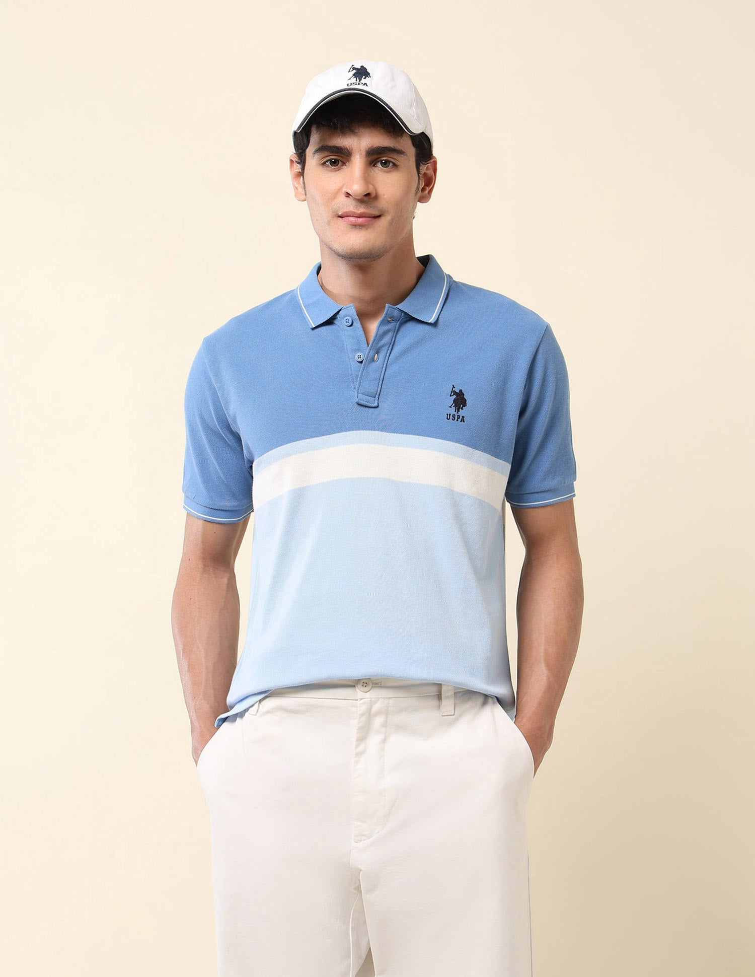 Colourblocked Summer Splash Polo Shirt