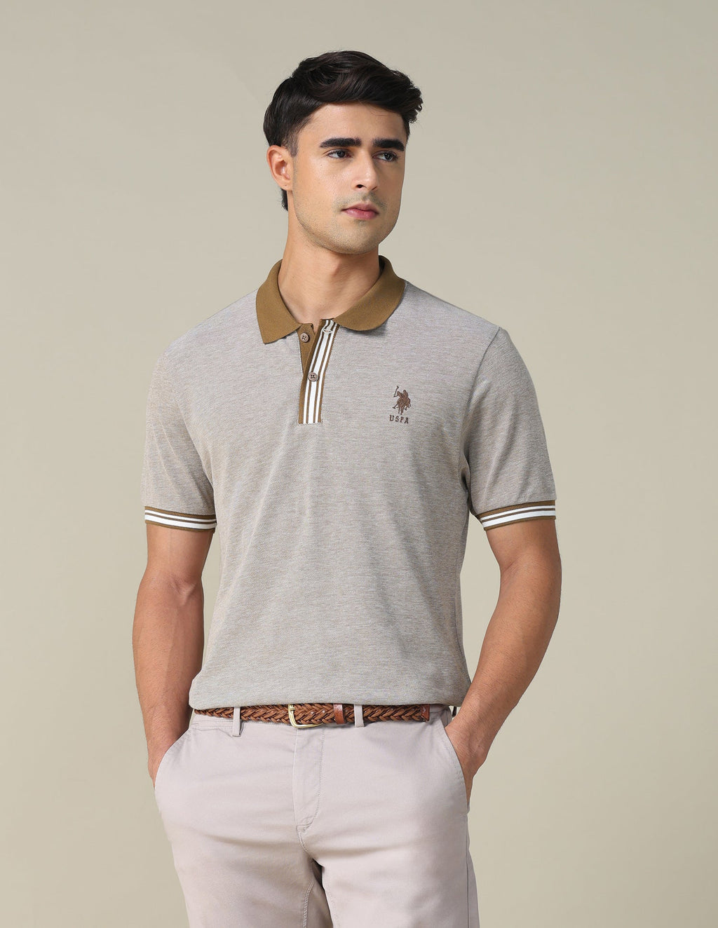 Heathered Regular Fit Polo Shirt
