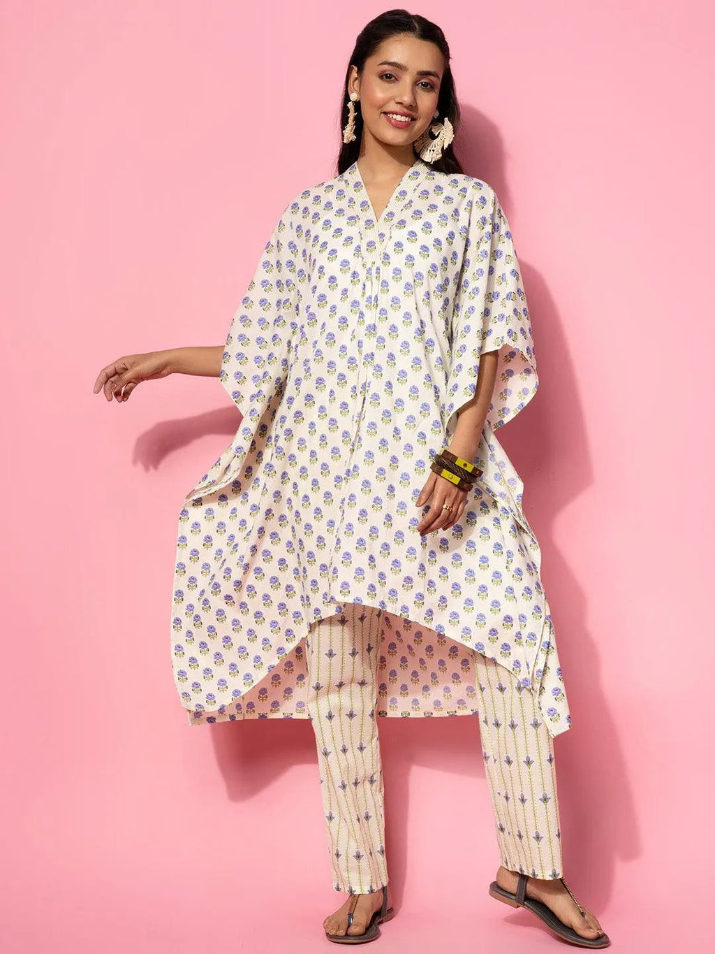 Cream Printed Cotton Co-Ords