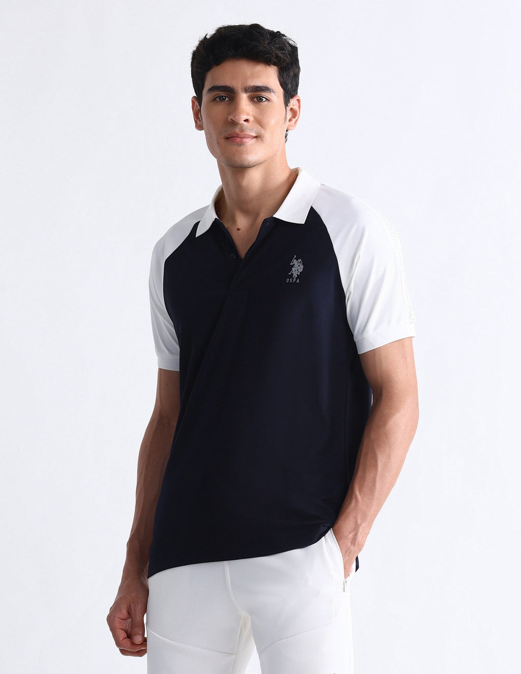 Colourblocked Slim Fit Polo Shirt