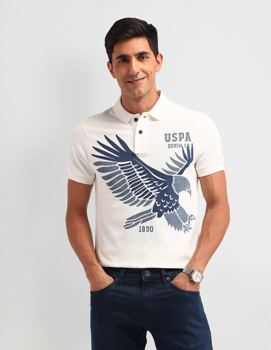 Americana Muscle Fit Brand Polo Shirt