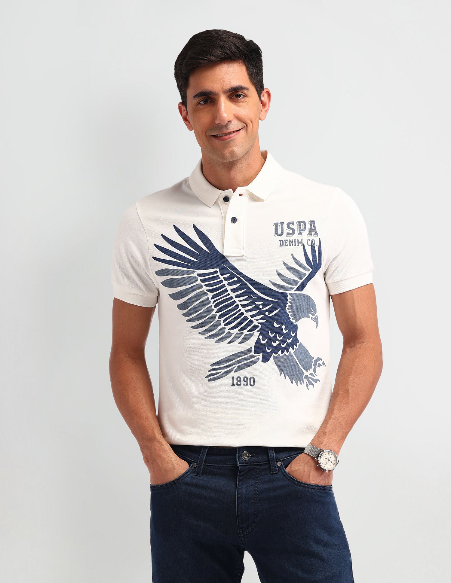 Americana Muscle Fit Brand Polo Shirt