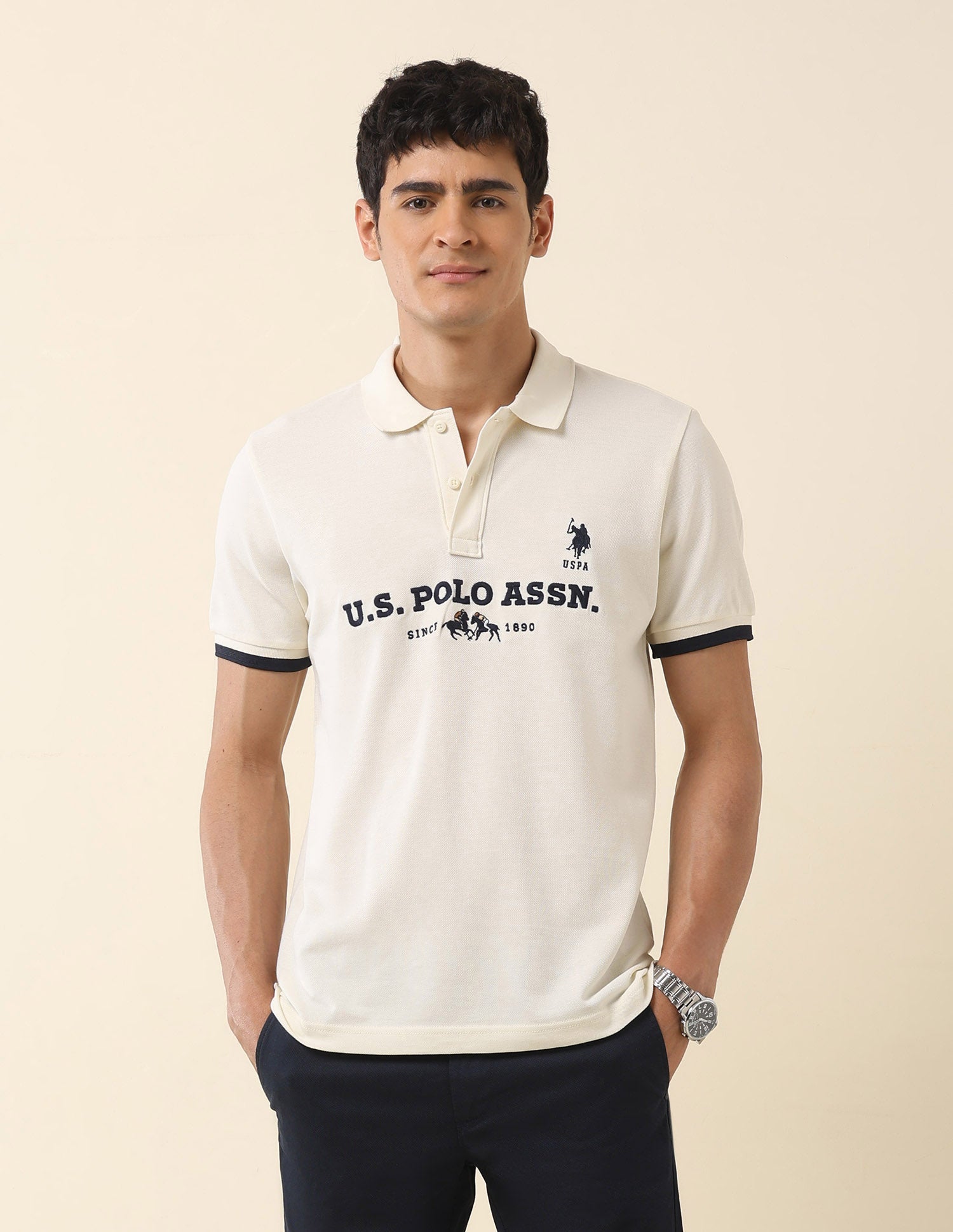 Brand Embroidered Summer Splash Polo Shirt