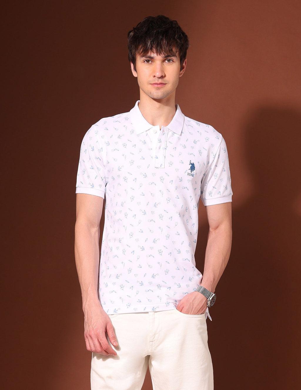 Floral Printed Working Holiday Polo Shirt