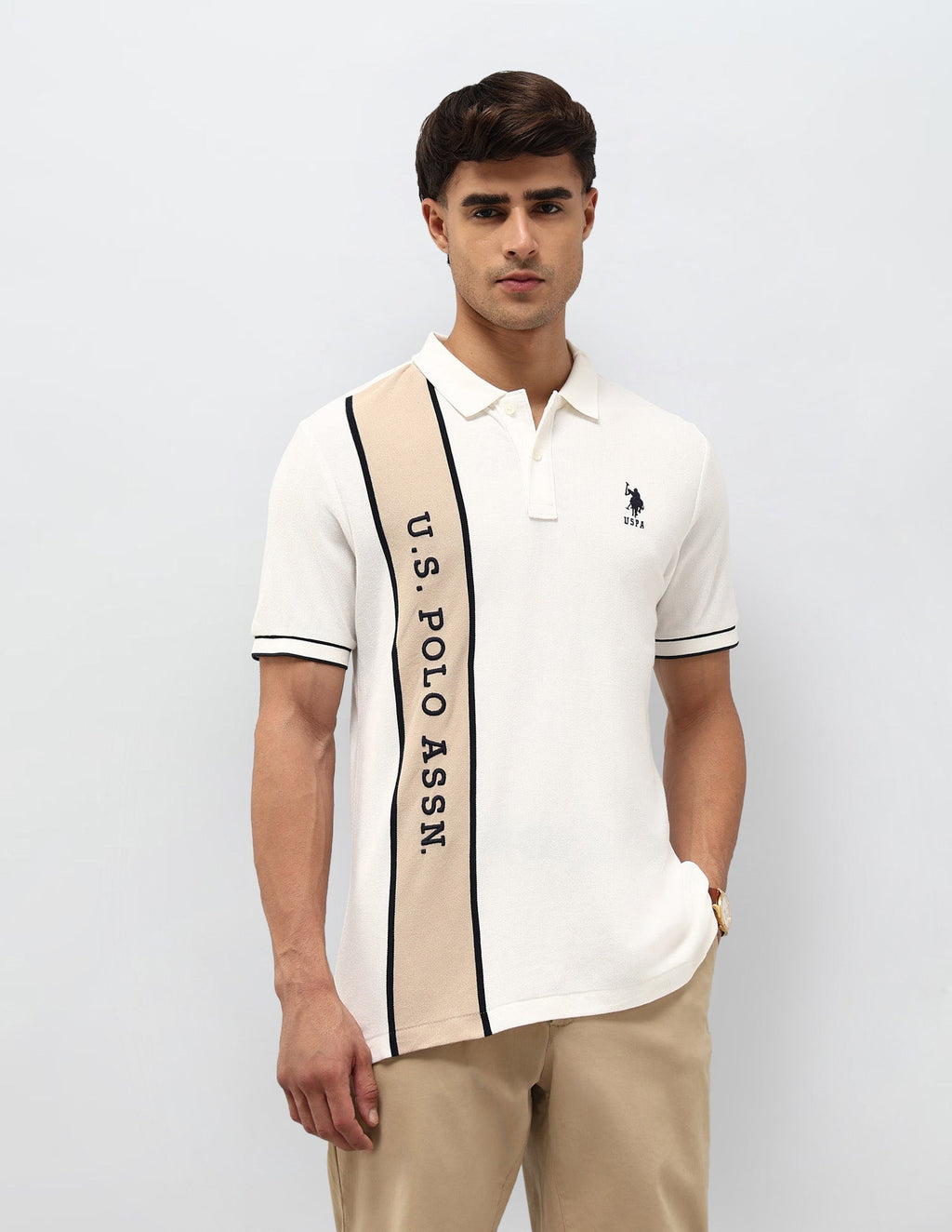 Brand Embroidered Regular Fit Polo Shirt