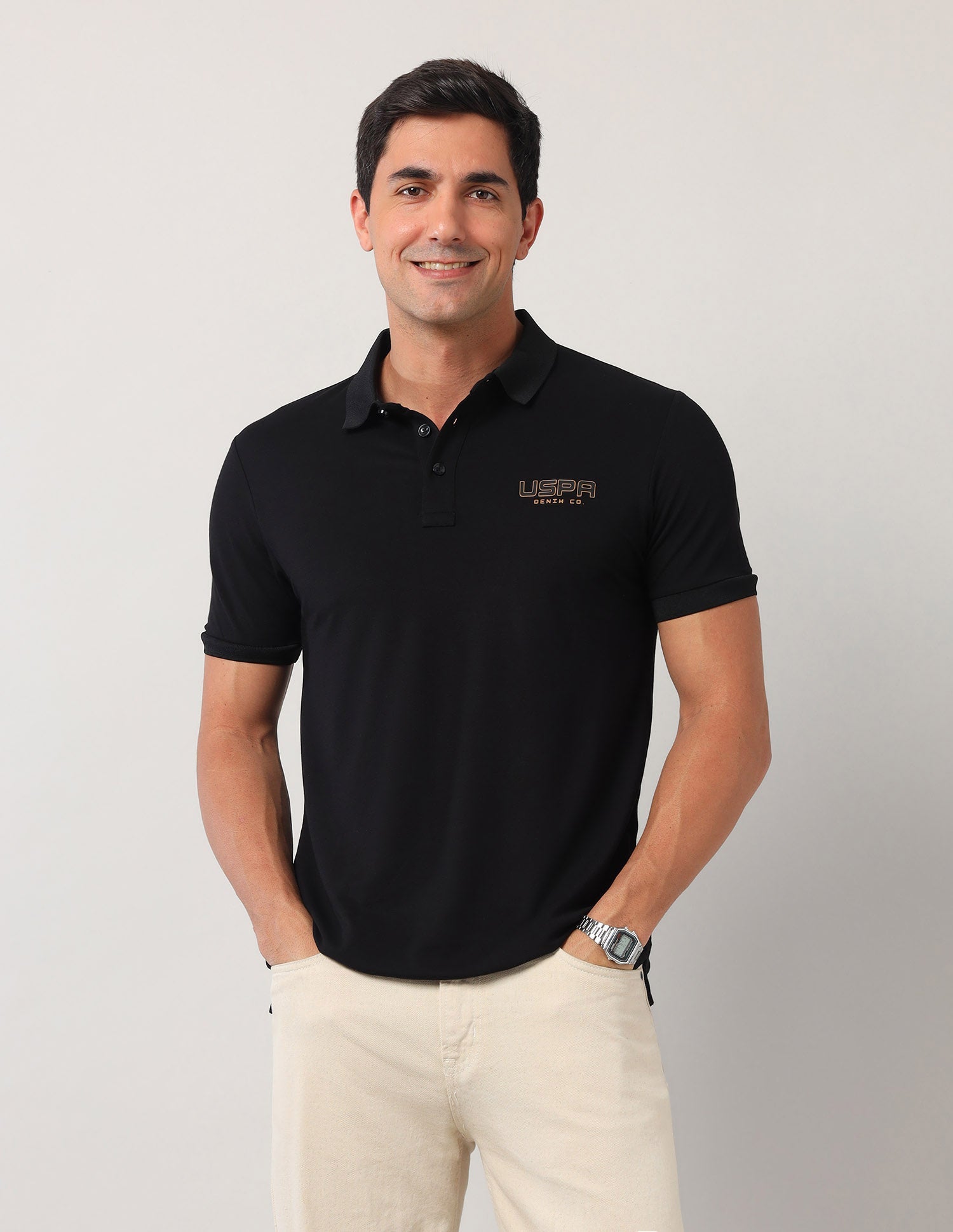 Muscle Fit Black Label Polo Shirt
